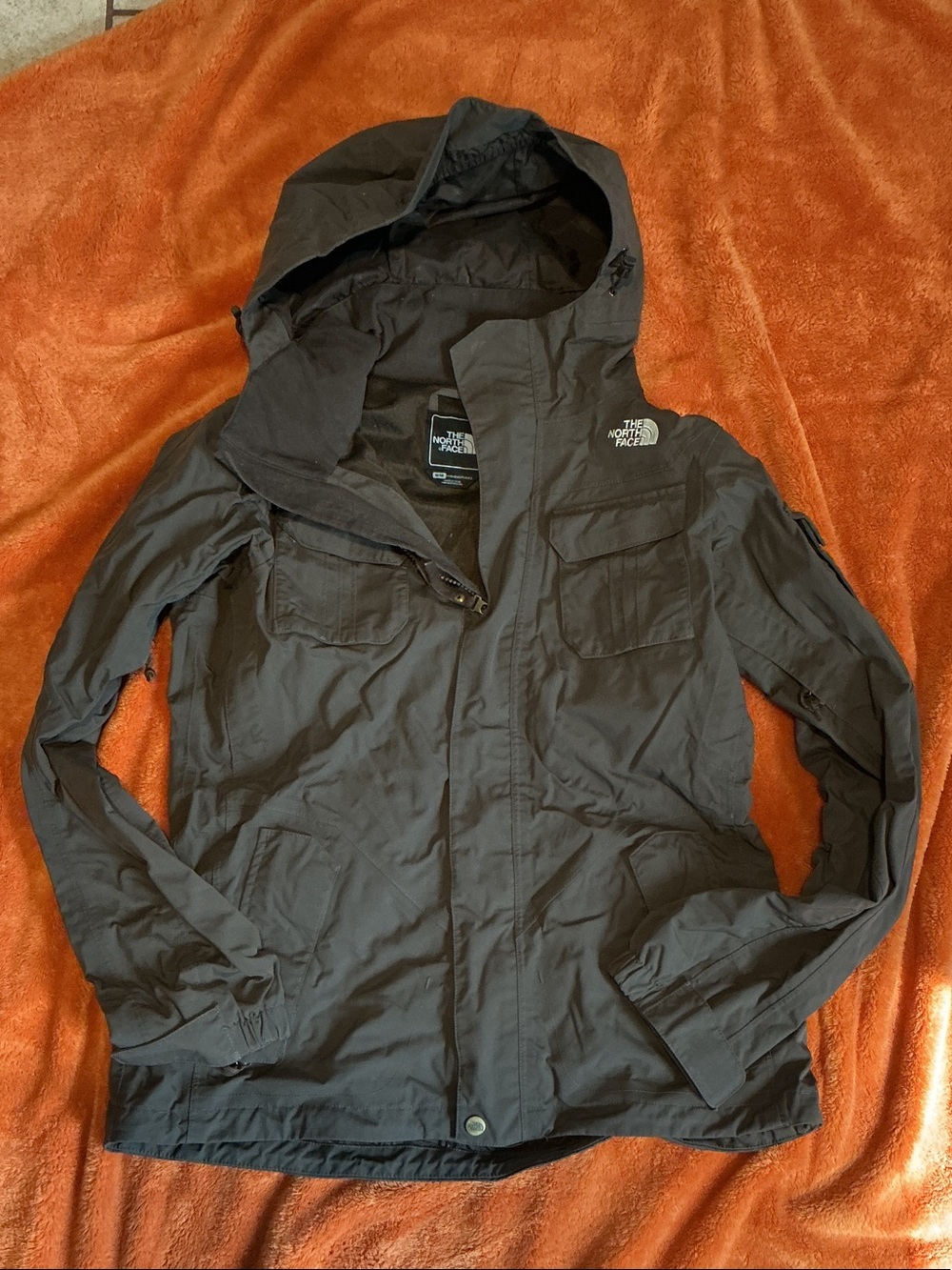 The North Face Men's Hooded Rain Jacket — Black